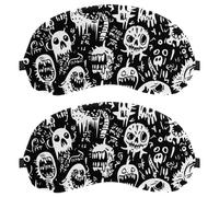 Monsters Halloween 3 Soft Comfort Eye Blindfold, Light Blocking Sleep Blindfold for Travel Home Office