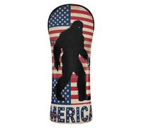 Monsters Merica Us Flag Vintage Art Golf Club Head Covers Headcovers with Number Tag Designed to Fit All Woods and Drivers