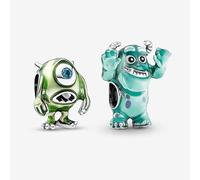 Monsters Mike and Sully Charm 925 Silver Charm Compatible with Pandora Charms, Trollbeads, Chamilia, Biagi and Many Other UK Charm Bracelets.