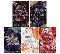 Monsters & Muses Series by Sav R. Miller 5 Books Deluxe Edition Collection Set (Promises and Pomegranates, Vipers and Virtuosos, Oaths and Omissions, Arrows and Apologies & Souls and Sorrows)