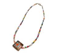 Monsters Pendant Necklace Colorful Beaded Necklace Chain Party Jewelry Statement Neck Jewelry Kids Cute Monsters