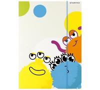 Monsters STARPAK Laminated School Folder with Elastic Band A4, Scientific Assistance: Schedule, Multiplication Tables (Monsters)