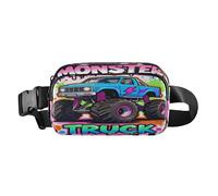 monsters Truck Dropping Style Stylish Waist Bag Fanny Pack for small businessmen Multipurpose with Adjustable Strap for Cycling Hiking Gym bulto de cintura para