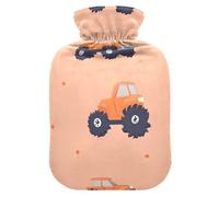 Monsters Trucks Car Peach hot Water Bottle with Soft Cover, 2L hot compresses for The Body for Pain Relief