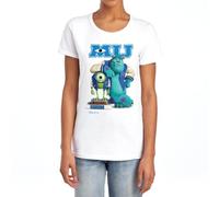 Disney Monsters University Mike and Sulley Pose Womens T Shirt, White, XXL