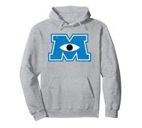 Monsters University Monster M Pullover Hoodie, Adult Unisex, Heather Grey, Large