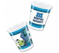 Monsters University Plastic 200Ml Party Cup (Pack Of 8) Blue/white/green (One Size)