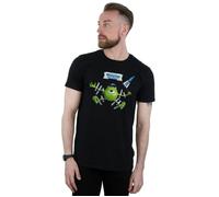Disney Mens Monsters University Taped Mike T-Shirt - Black - Black - XL