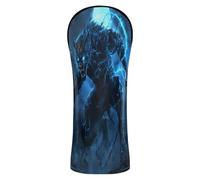 Monsters Wolf Cool Blue Flame Golf Covers Headcover with Interchangeable No. Tags Designed to Fit All Woods and Drivers