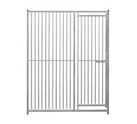 Monstershop 1.5M Dog Run Panel With Door - 5Cm Bar Spacing In Silver Silver One Size