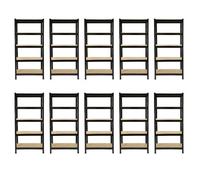 MonsterShop 10 Monster Racking Duty Shelving Unit Garage Strong Shelf Units, 75Cm X 150Cm X 30Cm