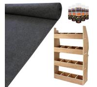 Van Lining Carpet Super Stretch + Glue & Citroen Berlingo Rack Bundle, 11m2 Dark Grey Anthracite, Van Racking, Vans, Motor Homes, Cars, Shelving Unit with 4 Shelves, 12mm Plywood, 4 Tier Racking Unit