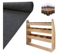 Monster Racking 11sqm Anthracite Van Lining, Glue & VW Caddy Rack, Grey