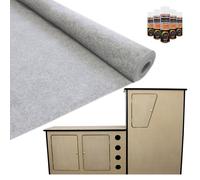 T-Mech 11m2 Van Lining Carpet Super Stretch Kit Silver Grey | With Camper Motor Home Kitchen Unit | FREE 5 Heavy Duty Adhesive Glue Spray Cans