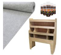 Monstershop 11Sqm Silver Grey Van Lining & Vw Transporter Racking Unit Grey