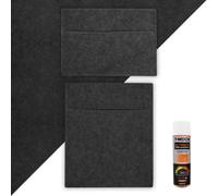 MonsterShop 11Sqm Van Lining, Storage Pouches & Adhesive Glue - Anthracite Grey