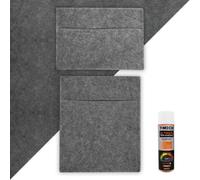 MonsterShop 11Sqm Van Lining, Storage Pouches & Adhesive Glue - Smoke Grey