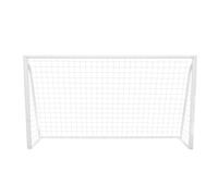 Football Goal Net 12 x 6ft All Weather PVC Goalpost 30ply Knotted Netting 24 Clips Portable Training Practice Indoor Outdoor Quick Slot & Click Assembly 5 Hole Target Sheet Bungee Straps & Carry Bag W