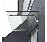 Glass Door Canopy & Brackets, 144cm W, 80cm D Monstershop Clear One Size