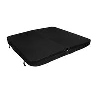 Hot Tub Cover Spa Lid 220cm x 220cm Square Black Hard Top Weatherproof PVC Leather Foam 25KG/m3 Density Galvanized C-Channel UV Mildew Flame Resistant 4 x Lock Down Straps With Keys 6 Lifting Handles