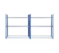 Tyre Racking Units x 2 Wheel Storage Boltless Steel Shelving Bay 450kg Capacity Rack 3 Tier 48 Tyres Heavy Duty Blue Garage Mechanic Workshop 185 x 180 x 40cm 2 FREE Rubber Mallets & 4 Bay Connectors
