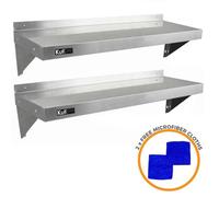 Kukoo 2 x KuKoo Stainless Steel Shelves 1250mm x 300mm
