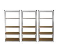 Monstershop 3 X E-Rax Galvanised Racking Units In Grey Grey