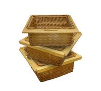 Kukoo 3 x Pull Out Wicker Kitchen Baskets 600mm