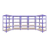 Monster Racking 3 X Q-rax Racking Blue 90 X 50 X 180Cm + 2 X Racking Blue 120 X 50 X 180Cm, Blue
