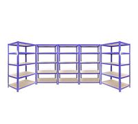 5 Monster Racking Q-Rax Industrial Warehouse Shelving Unit Garage Racks, 200kg/shelf, 90cm/120cm