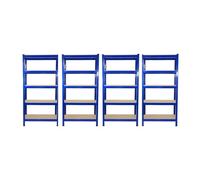 Monster Racking T-Rax Heavy Duty Shelving Units - Blue (75cm W, 30cm D) Set of 4