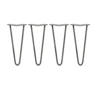 4 x Premium Hairpin Table Legs Bench FREE Screws AND Protector Feet Steel 12"
