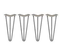 4 x Hairpin Legs / Hair Pin Legs Set SkiSki Legs Furniture Desk Bench Chair Table 12 Grey