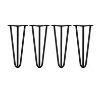 SkiSki Hairpin Table Legs 12” 30cm Pack of 4 Black Heavy Duty