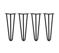 4 x Hairpin Legs / Hair Pin Legs Set SkiSki Legs Furniture Desk Bench Chair Table 14 Black