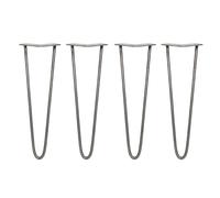 4 x Hairpin Legs / Hair Pin Legs Set SkiSki Legs Furniture Desk Bench Chair Table 16 Grey