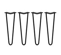 MonsterShop 4 X Hairpin Leg - 16 - Black - 2 Prong - 12M