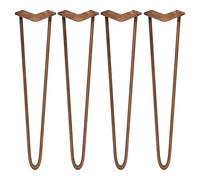 Monstershop 4 X 28" Hairpin Legs - 2 Prong - 12Mm - Antique Copper In Metallics