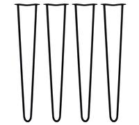 Monstershop 4 X 28" Hairpin Legs - 2 Prong - 12Mm - Black Black