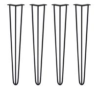 4 x Hairpin Legs / Hair Pin Legs Set SkiSki Legs Furniture Desk Bench Chair Table 28 Black