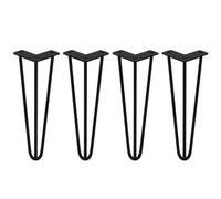 MonsterShop 4 X Hairpin Leg - 14 - Black - 3 Prong - 10M