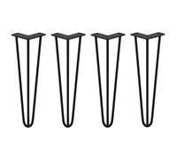 MonsterShop 4 X Hairpin Leg - 16 - Black - 3 Prong - 10M