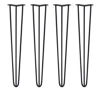 MonsterShop 4 X Hairpin Leg - 28 - Black - 3 Prong - 10M
