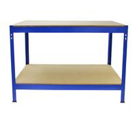 MonsterShop 4 X Garage Shed Storage Metal Shelving Units With 1 X Workbench