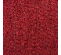 40 x Carpet Tiles Scarlet Red 10m2 Heavy Duty Commercial Retail Shop Office Home Domestic Premium Flooring Easy Installation 50cm x 50cm Square Anti Slip