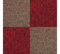 Monstershop 40 x Carpet Tiles 10m2 / Scarlet Red & Sand Monstershop Red