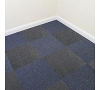 MonsterShop 40 X Carpet Tiles 10M2 Storm Blue And Anthracite