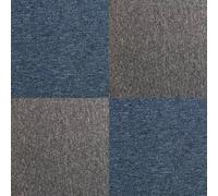 Monstershop 40 X Carpet Tiles 10M2 / Storm Blue & Anthracite Blue