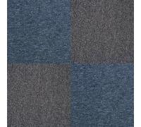 Monstershop 40 X Carpet Tiles 10M2 / Storm Blue & Charcoal Black Blue