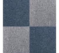 Monstershop 40 X Carpet Tiles 10M2 / Storm Blue & Platinum Grey